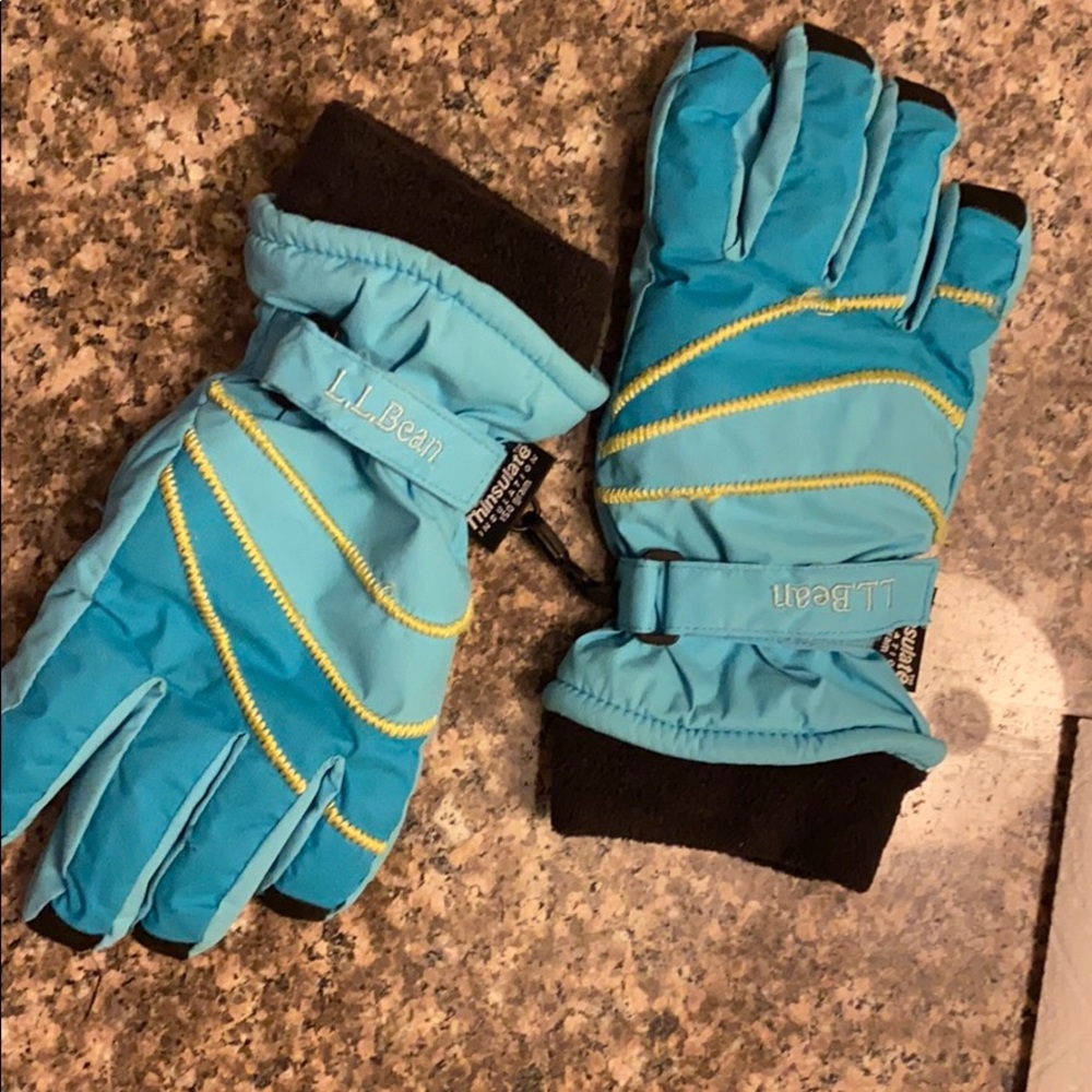 Kids large llbean ski gloves